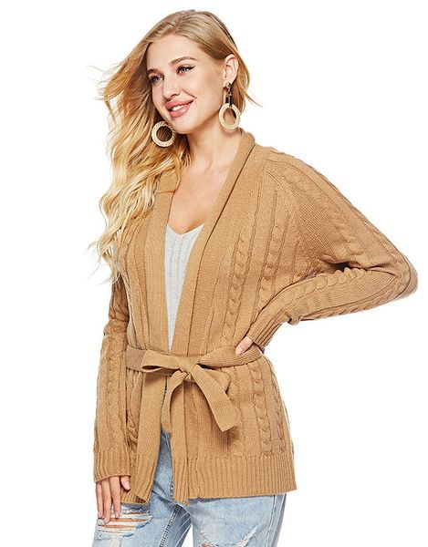 hee grand ladies belted twist sweaters spring 2019 new lace up knitted cardigans autumn women sweater pockets outerwears wwk639, White;black
hee grand ladies belted twist sweaters spring 2019 new lace up knitted cardigans autumn women sweater pockets outerwears wwk639, White;black