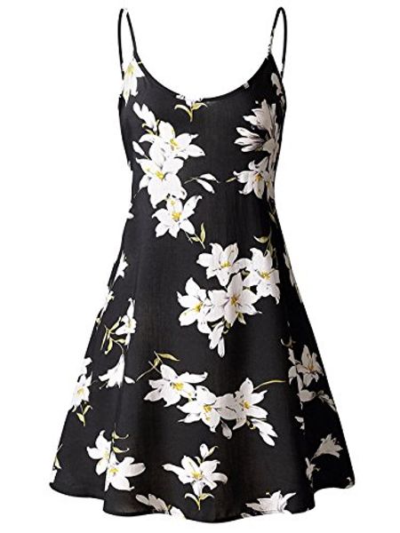 uget women's sleeveless adjustable strappy summer beach swing dress, Black;gray
uget women's sleeveless adjustable strappy summer beach swing dress, Black;gray