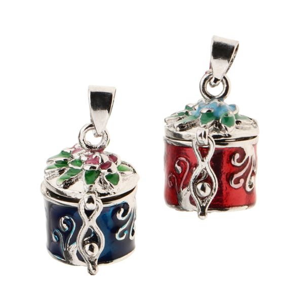 2 pieces lovely enamel flower cremation keepsake urn pendant fir necklace keyring box mini casket, Silver
2 pieces lovely enamel flower cremation keepsake urn pendant fir necklace keyring box mini casket, Silver