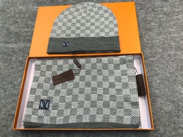christmas gift quality printing woolen scarf cap set men cashmere wool scarf hat 2pc petit damier m70930 006 with box, Blue;gray
christmas gift quality printing woolen scarf cap set men cashmere wool scarf hat 2pc petit damier m70930 006 with box, Blue;gray