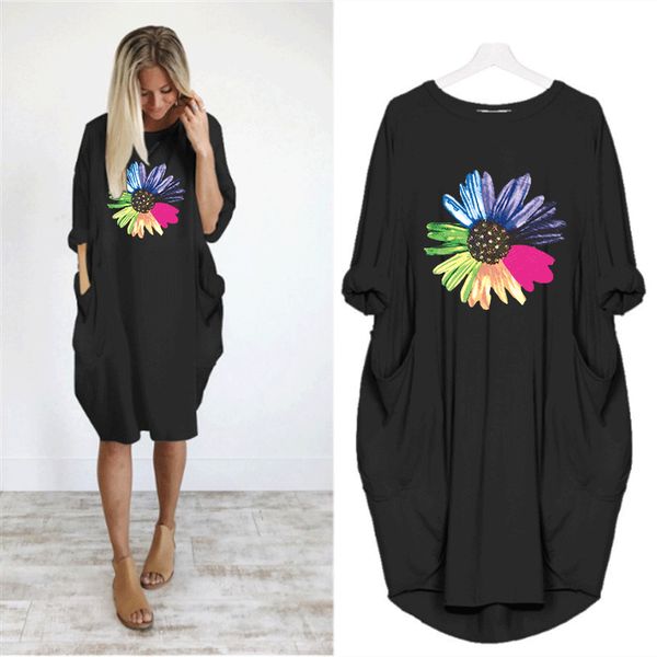 plus size women dress sunflower print cute flowers pocket casual loose vintage party -5xl clothes womans dresses 2020 black, Black;gray
plus size women dress sunflower print cute flowers pocket casual loose vintage party -5xl clothes womans dresses 2020 black, Black;gray