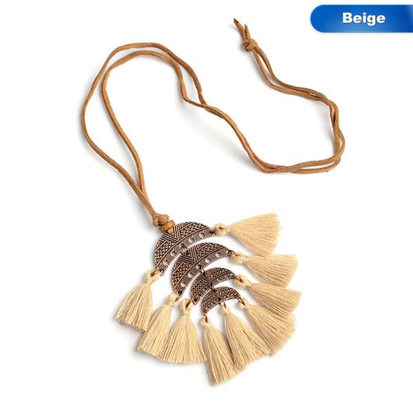 vintage statement long leather rope chain boho ethnic tassel pendant necklace choker women sweater chain clothing accessories, Silver
vintage statement long leather rope chain boho ethnic tassel pendant necklace choker women sweater chain clothing accessories, Silver