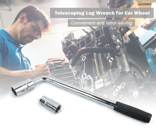 telescoping lug wrench for car wheel with two sleeve heads 17 / 19 19 / 23mm standard sockets handle vehicle tire repair tools
telescoping lug wrench for car wheel with two sleeve heads 17 / 19 19 / 23mm standard sockets handle vehicle tire repair tools