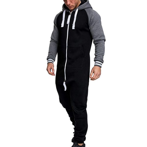 loose hooded sweatshirt male casual tracksuit jumpsuit winter warm splicing men overalls zipper patchwork brand hoodies playsuit, Black
loose hooded sweatshirt male casual tracksuit jumpsuit winter warm splicing men overalls zipper patchwork brand hoodies playsuit, Black