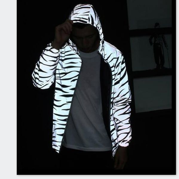 men spring autumn windbreaker fashion zipper designer jackets windruner coat m3 reflect jacket males casual clothes, Black;brown