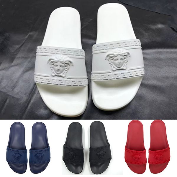 New Mens Designer Sandals Causal Rubber Summer Gear Bottoms Non-slip Slippers Loafers Flats Leather Designer Slides Size 36-45
New Mens Designer Sandals Causal Rubber Summer Gear Bottoms Non-slip Slippers Loafers Flats Leather Designer Slides Size 36-45