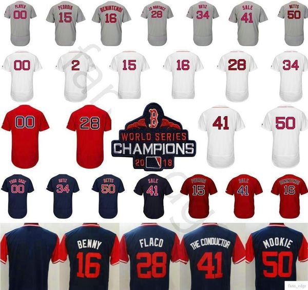 2018 WS Champions Boston 50 Mookie Betts 19 Jackie Bradley Jr. 16 Andrew Benintendi 41 Chris Sale 28 J.D. Martinez 15 Dustin Pedroia Jerseys
2018 WS Champions Boston 50 Mookie Betts 19 Jackie Bradley Jr. 16 Andrew Benintendi 41 Chris Sale 28 J.D. Martinez 15 Dustin Pedroia Jerseys