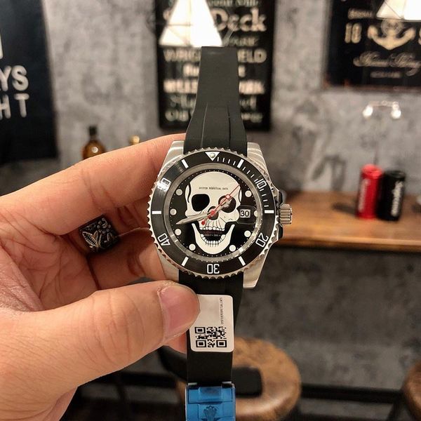 men watches skull automatic movement 40*12mm 316l stainless steel band watches watch male clock men party gift, Slivery;brown
men watches skull automatic movement 40*12mm 316l stainless steel band watches watch male clock men party gift, Slivery;brown