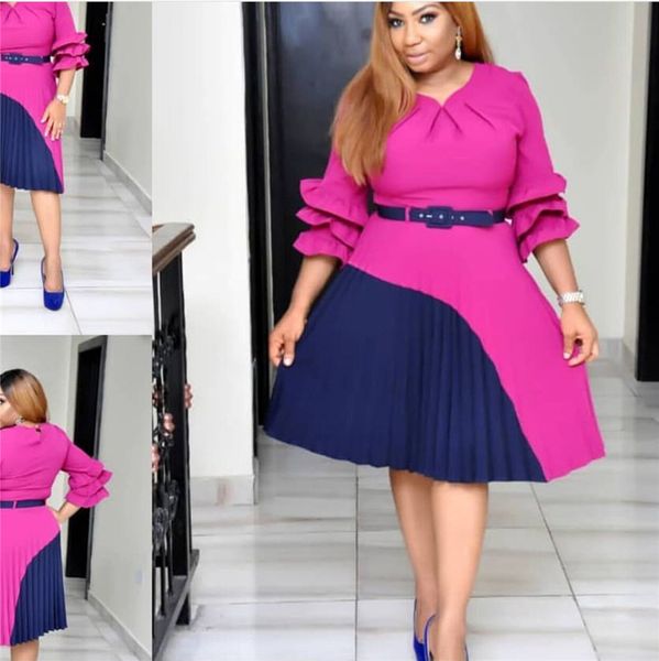 panelled womens casual dresses fashion ruffle bell sleeve sashes womens pleated dresses designer panelled females clothing, Black;gray
panelled womens casual dresses fashion ruffle bell sleeve sashes womens pleated dresses designer panelled females clothing, Black;gray