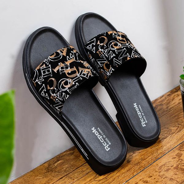 men's shoes sandals and slippers summer home slippers fashion printing tide brand ins word drag non-slip personality outdoor beach shoe, Black
men's shoes sandals and slippers summer home slippers fashion printing tide brand ins word drag non-slip personality outdoor beach shoe, Black