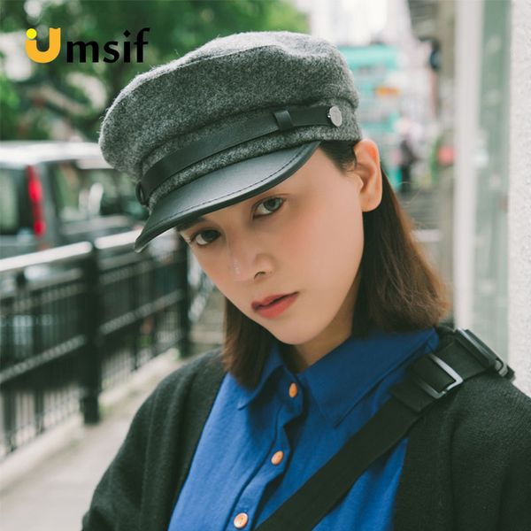 2018 men's winter french style wool beret beanies hat vintage wide brim berets caps leather newsboy hats retro visors for men, Blue;gray
2018 men's winter french style wool beret beanies hat vintage wide brim berets caps leather newsboy hats retro visors for men, Blue;gray