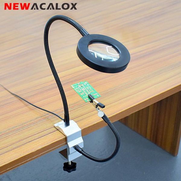 newacalox soldering iron holder usb 3x magnifier bench vise aluminum table clamp soldering station pcb fixture helping hand tool
newacalox soldering iron holder usb 3x magnifier bench vise aluminum table clamp soldering station pcb fixture helping hand tool