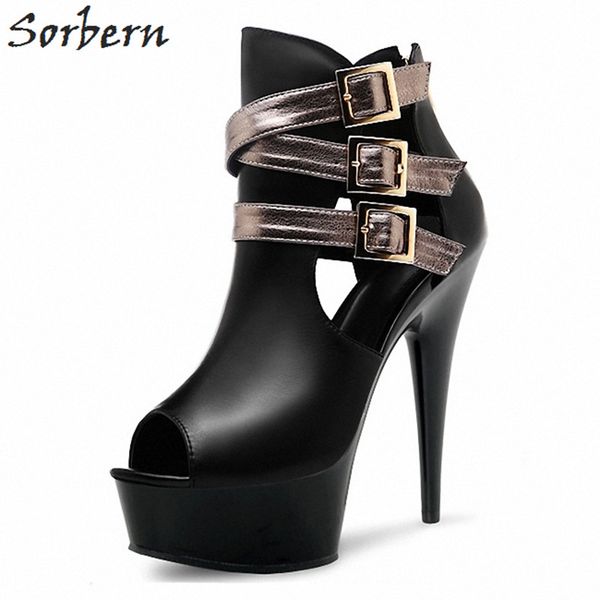 15cm/17cm/18cm/20cm super high heel ankle boots for women platform shoes summer shoes open toe ladies boots 2018 new, Black
15cm/17cm/18cm/20cm super high heel ankle boots for women platform shoes summer shoes open toe ladies boots 2018 new, Black