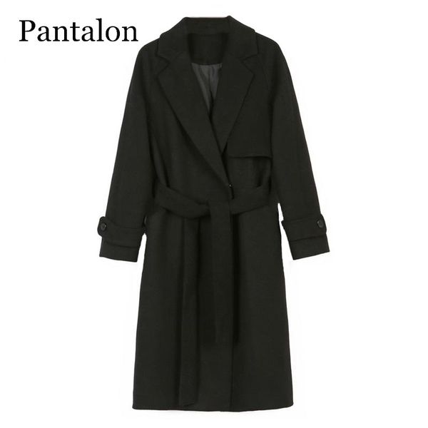 pantalon 2018 fall winter women simple cashmere maxi long belt robe coat female woolen outerwear manteau femme abrigos mujer, Black
pantalon 2018 fall winter women simple cashmere maxi long belt robe coat female woolen outerwear manteau femme abrigos mujer, Black