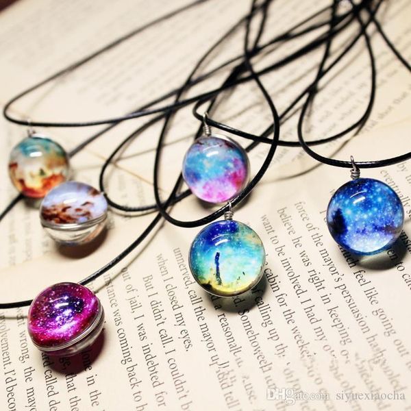 necklace with glass ball pendant, harajuku star sky and universe,hnadwork necklace and high quality, Silver
necklace with glass ball pendant, harajuku star sky and universe,hnadwork necklace and high quality, Silver