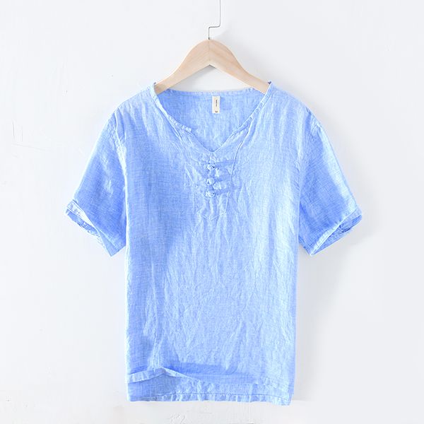 2020 summer new 100%linen t-shirt men v-neck fashion casual solid color t shirt basic tees short sleeve y2525, White;black
2020 summer new 100%linen t-shirt men v-neck fashion casual solid color t shirt basic tees short sleeve y2525, White;black