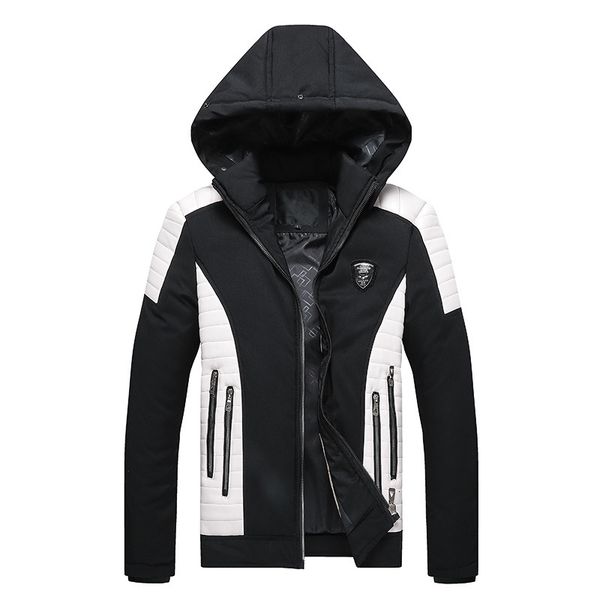 men's wear clothes hair lead hats removable man keep warm hit color loose coat will code thickening cotton-padded clothes male, Black
men's wear clothes hair lead hats removable man keep warm hit color loose coat will code thickening cotton-padded clothes male, Black