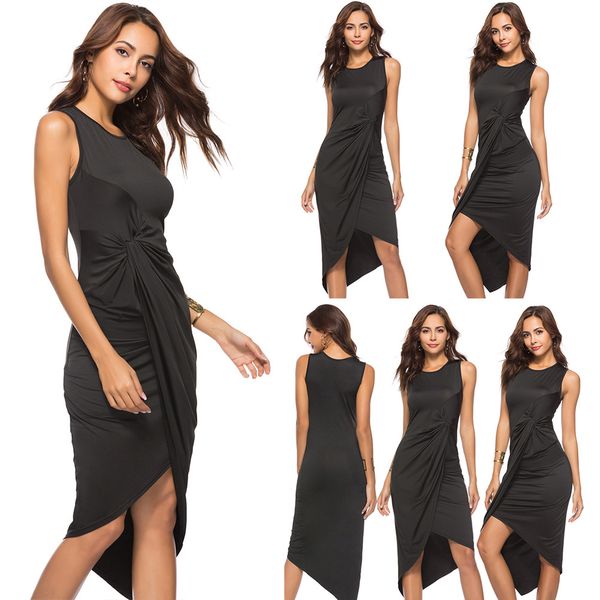 spring summer party spaghetti strap pullover women midi dress bodycon sleeveless casual pleated irregular solid charming, Black;gray
spring summer party spaghetti strap pullover women midi dress bodycon sleeveless casual pleated irregular solid charming, Black;gray