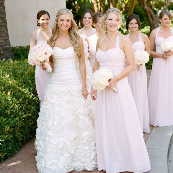 spaghetti a-line halter chiffon long bridesmaids dresses floor length custom online vestidos de bridesmaids prom party gowns honor of maid, White;pink
spaghetti a-line halter chiffon long bridesmaids dresses floor length custom online vestidos de bridesmaids prom party gowns honor of maid, White;pink