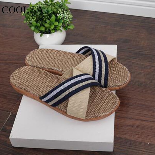 new men's summer outdoor beach flip flops indoor bathroom house slippers outside striped linen slippers flat sandals men slides, Blue;gray
new men's summer outdoor beach flip flops indoor bathroom house slippers outside striped linen slippers flat sandals men slides, Blue;gray