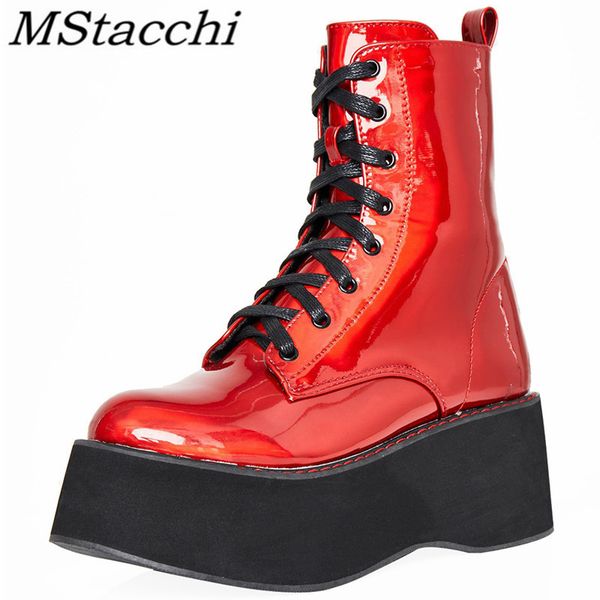 mstacchi new style autumn women boots lace up zipper red orange flat boots leisure thick bottom ankle for women, Black
mstacchi new style autumn women boots lace up zipper red orange flat boots leisure thick bottom ankle for women, Black