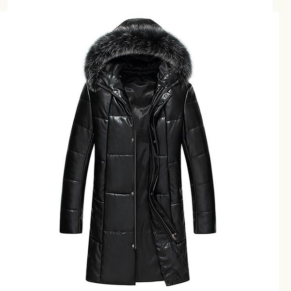 men duck down jacket winter sheepskin coats long down parkas hoodies fox fur collar warm overcoat snow outerwear fashion, Black
men duck down jacket winter sheepskin coats long down parkas hoodies fox fur collar warm overcoat snow outerwear fashion, Black