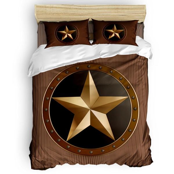 familydecor 4pcs bedding set vintage shiny star badge with wood grain background duvet cover set customizable
familydecor 4pcs bedding set vintage shiny star badge with wood grain background duvet cover set customizable