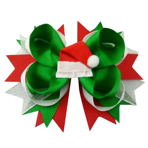 5 inch charming christmas gift hair bows handmade hair accessories clip for baby girl, Slivery;white
5 inch charming christmas gift hair bows handmade hair accessories clip for baby girl, Slivery;white