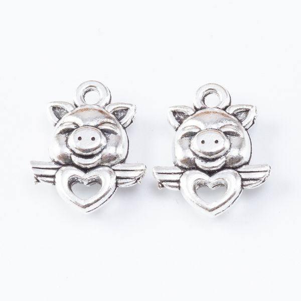 50pcs 16*13mm antique vintage silver tibetan heart pig charms metal alloy pendants for bracelet necklace earring diy jewelry, Bronze;silver
50pcs 16*13mm antique vintage silver tibetan heart pig charms metal alloy pendants for bracelet necklace earring diy jewelry, Bronze;silver