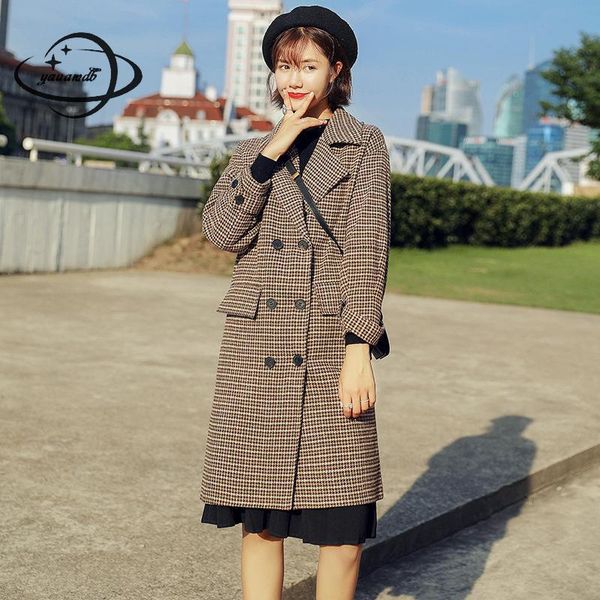 womens wool coats winter female blends jackets clothing turn-down collar long style plaid splice ladies outerwear clothes h96, Black
womens wool coats winter female blends jackets clothing turn-down collar long style plaid splice ladies outerwear clothes h96, Black