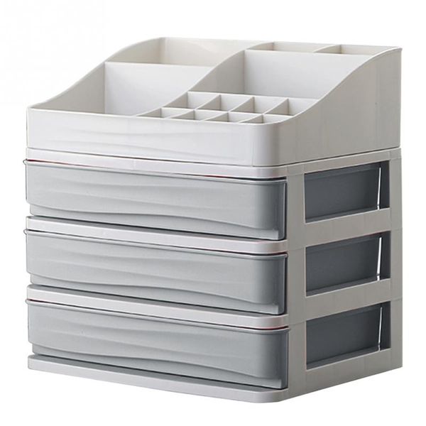 plastic cosmetic drawer makeup organizer makeup storage box container desksundry storage case(3-layer+partition box grey
plastic cosmetic drawer makeup organizer makeup storage box container desksundry storage case(3-layer+partition box grey