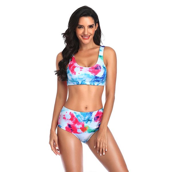 tie dye bikini swimwear women rainbow swimsuit high waist two piece bathing suits padded bikini set biquini, White;black
tie dye bikini swimwear women rainbow swimsuit high waist two piece bathing suits padded bikini set biquini, White;black
