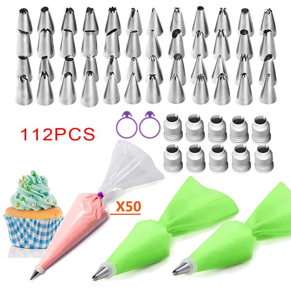 112pcs icing piping nozzles set cream pastry bag stainless steel piping tips kit cake cupcake decoration
112pcs icing piping nozzles set cream pastry bag stainless steel piping tips kit cake cupcake decoration