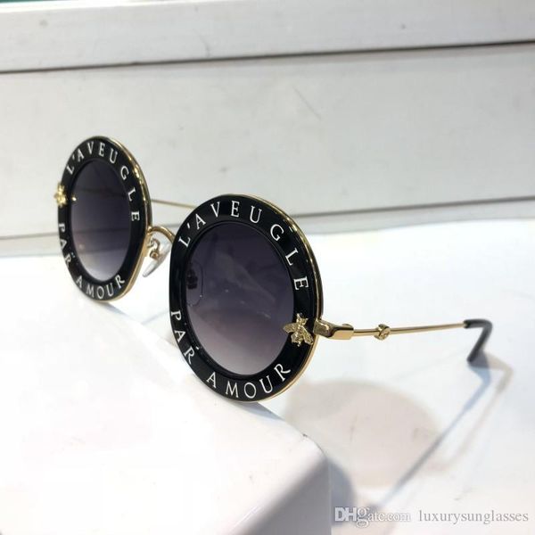 luxury 0113 designer sunglasses for women fashion round summer style black gold frame eyewear uv protection lens come with case, White;black
luxury 0113 designer sunglasses for women fashion round summer style black gold frame eyewear uv protection lens come with case, White;black