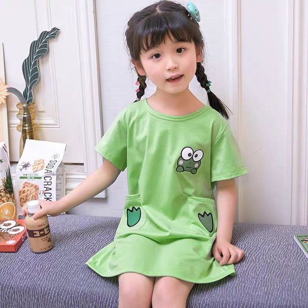 pajama girl's nightdress summer princess wind short sleeve pure cotton thin lovely girl korean children's home clothes, Blue;red
pajama girl's nightdress summer princess wind short sleeve pure cotton thin lovely girl korean children's home clothes, Blue;red