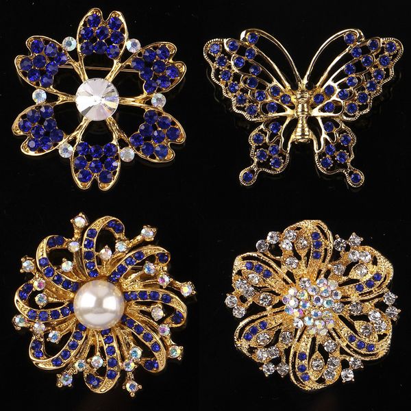 diezi korean gold color blue crystal brooches for wedding women party dress rhinestone bridal bouquet flower bowknot brooch pins, Silver
diezi korean gold color blue crystal brooches for wedding women party dress rhinestone bridal bouquet flower bowknot brooch pins, Silver