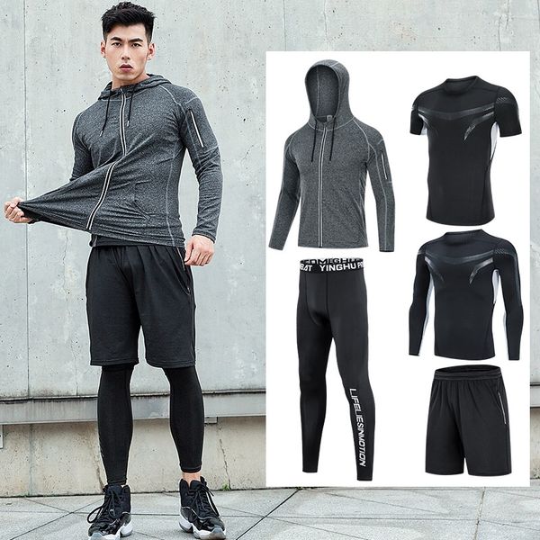 elastic tracksuit men's compression suit reflective jogging running sets basketball sportswear racing santander training clothes, Black;blue
elastic tracksuit men's compression suit reflective jogging running sets basketball sportswear racing santander training clothes, Black;blue