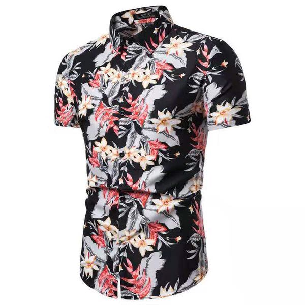 mens summer litthing 2019 short sleeve shirt fashion floral blouses male casual flower print homme beach blouse cool clothing, White;black
mens summer litthing 2019 short sleeve shirt fashion floral blouses male casual flower print homme beach blouse cool clothing, White;black