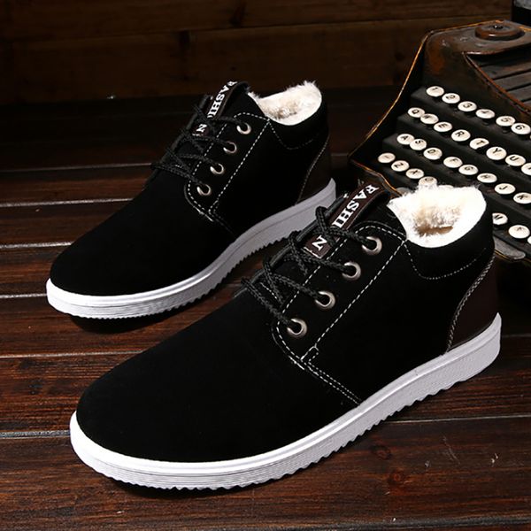 men's snow boots thicken cotton leisure shoes students' warm lace up canvas shoes winter men cotton fabric 34-44, Black
men's snow boots thicken cotton leisure shoes students' warm lace up canvas shoes winter men cotton fabric 34-44, Black