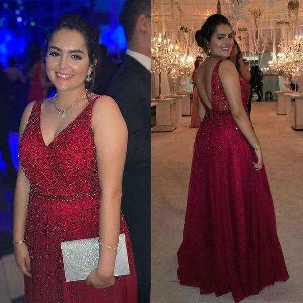 2019 plus size red prom dresses v neck lace sequins beaded evening gowns custom made backless formal party gowns, Black
2019 plus size red prom dresses v neck lace sequins beaded evening gowns custom made backless formal party gowns, Black
