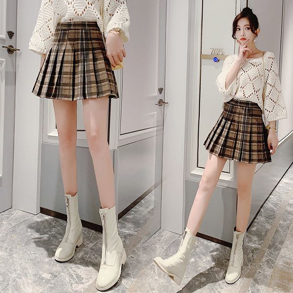 woolen plaid pleated skirt women's autumn and winter 2020 new style high-waisted half-length skirt slimming a- line short skirt, Black
woolen plaid pleated skirt women's autumn and winter 2020 new style high-waisted half-length skirt slimming a- line short skirt, Black