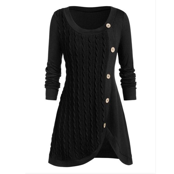 2019 winter long plus size women blouse o-neck long sleeve solid botton pachwork asymmetric knitting shirt blusas mujer, White
2019 winter long plus size women blouse o-neck long sleeve solid botton pachwork asymmetric knitting shirt blusas mujer, White