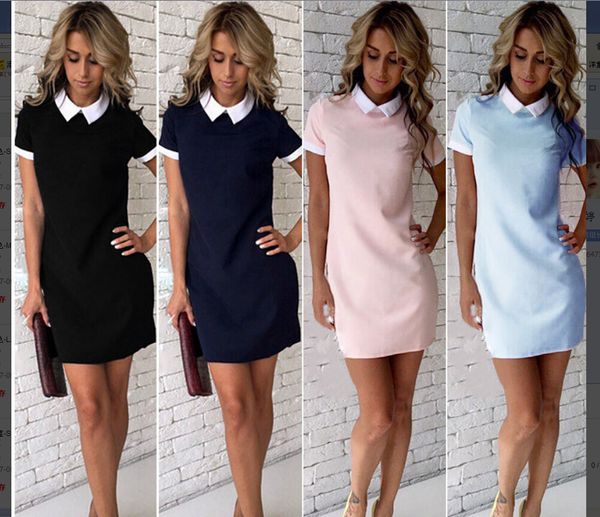 hirigin brand dress 2018 casual cotton women summer short sleeve square collar short mini dress size s-xl, Black;gray
hirigin brand dress 2018 casual cotton women summer short sleeve square collar short mini dress size s-xl, Black;gray