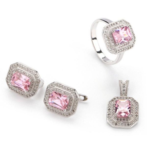 shunxunze wedding jewelry sets for women dropshipping (ring/earring/pendant) pink cubic zirconia rhodium plated r3240set, Silver
shunxunze wedding jewelry sets for women dropshipping (ring/earring/pendant) pink cubic zirconia rhodium plated r3240set, Silver