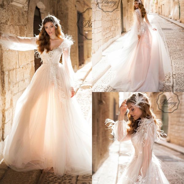 elegant bohemian wedding dresses 2019 lace a line sweep train feather v neck boho wedding dress long sleeve plus size bridal gowns, White
elegant bohemian wedding dresses 2019 lace a line sweep train feather v neck boho wedding dress long sleeve plus size bridal gowns, White