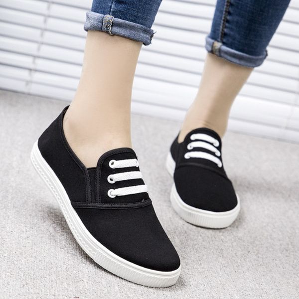 platform creepers shoes women canvas casual white shoes ladies shallow white round toe zapatos mujer flats plus size 36-40, Black
platform creepers shoes women canvas casual white shoes ladies shallow white round toe zapatos mujer flats plus size 36-40, Black