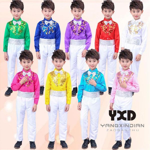 boys costume sequin shirts + pants suit jazz perform costumes boy professional stage dance outfit set kids street show dancewear, White
boys costume sequin shirts + pants suit jazz perform costumes boy professional stage dance outfit set kids street show dancewear, White