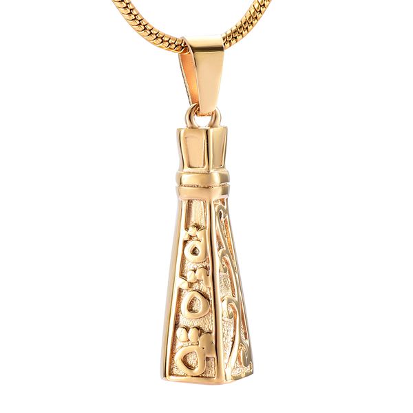 lkj9940 gold tower shape memorial urn necklace with screw hold human/ animal ashes stainless steel cremation jewelry pendant, Silver
lkj9940 gold tower shape memorial urn necklace with screw hold human/ animal ashes stainless steel cremation jewelry pendant, Silver