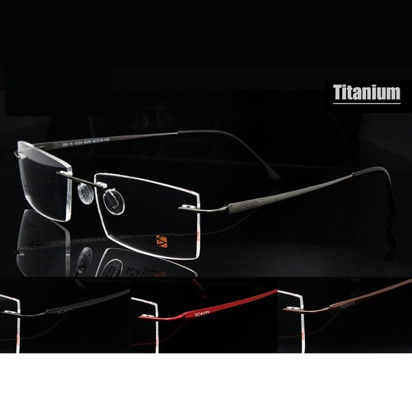 sorbern brand men's rimless eyeglasses pure titanium glasses frame for men ultralight memory prescription glasses oculos de grau, Black
sorbern brand men's rimless eyeglasses pure titanium glasses frame for men ultralight memory prescription glasses oculos de grau, Black