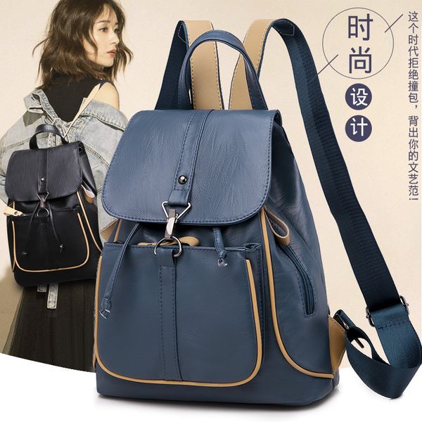 women's backpack 2020 new korean college style pu backpack women simple casual fashion trend handbag
women's backpack 2020 new korean college style pu backpack women simple casual fashion trend handbag